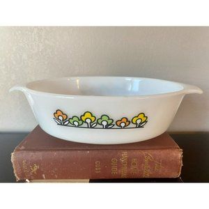 Vintage Anchor Hocking Retro Flowers Fire King
